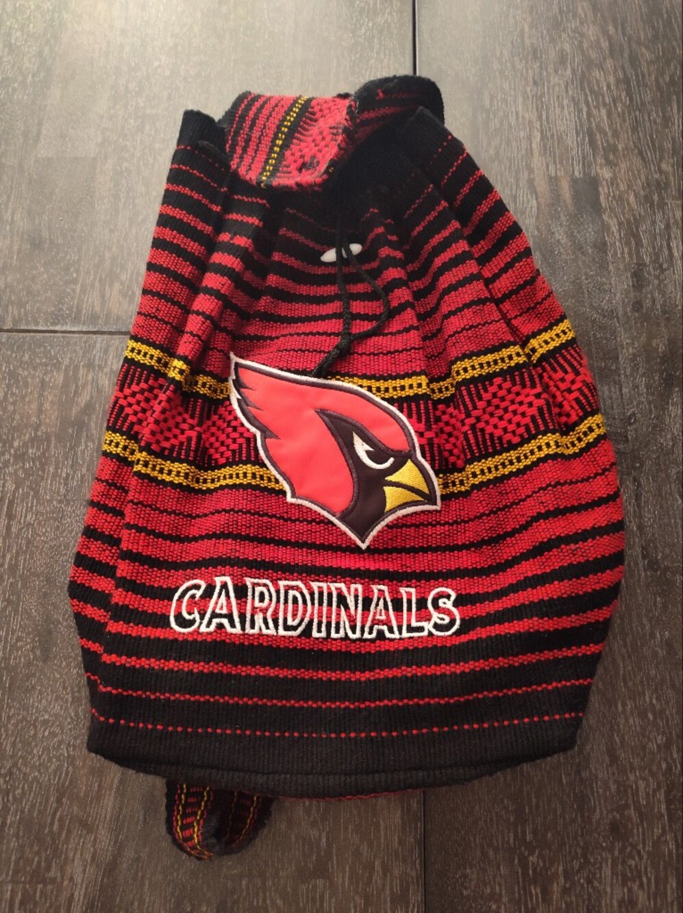 NFL Arizona Cardinals Logo Handmade Bag Tote Mexican Backpack Indian Morral Baja